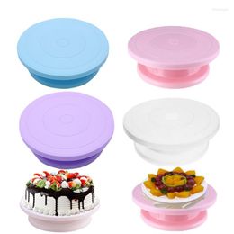Baking Tools Plastic Rotating Table Round Anti-Slip Cake Decorative Plate Kitchen Gadget Decorate Stand Rotary DIY Pan Tool