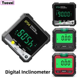 Digital Level Angle Gauge 360° Mini Measuring Inclinometer With Magnetic Base Electronic Universal Bevel Protractor