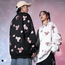 Men's Hoodies Men Hoodie Streetwear Sweatshirt Harajuku Hip Hop Oversize O-neck Cotton 2022 Autumn Teddy Bear Male Couple