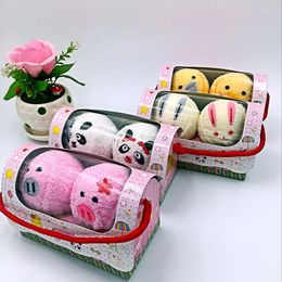 Towel Cute Animal Compressed Travel Set Gift With Embroidery Cotton Panda Pig Towels Bath Couple Wear