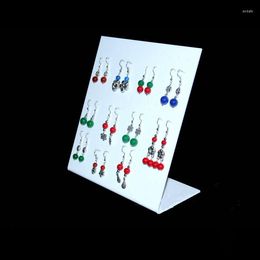 Jewellery Pouches White Acrylic Earrings Display Rack Stand Organiser Holder With Holes