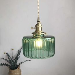 Pendant Lamps Modern Decorative Glass Pendant Light Fixtures Brass Design Pumpkin Led Hanging Light Bedroom Japanese Luminaire Suspension G230524