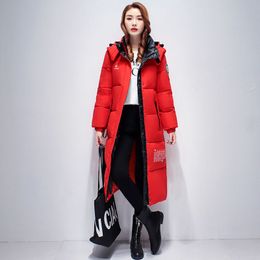 Women's Down Parkas Winter Cold Coat Super Coats Jackets Hooded Long Padded Jacket Wholesale Women Clothing Korean Fashion 221207