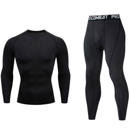 Erkek Trailtsits Koşu Seti Spor Salonu Jogging Thermo iç çamaşırı XXXXL İkinci Cilt Sıkıştırma Fitness MMA Rashgard Erkek Hızlı Kuru Parça Takım 221208