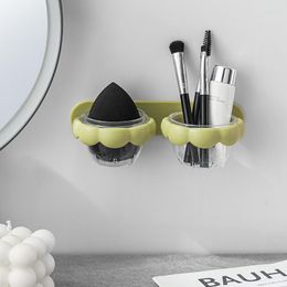 Storage Boxes Beauty Egg Rack Box Powder Puff Wall-mounted Drain Face Wash Sponge Bracket