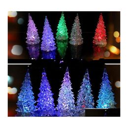 Christmas Decorations Arbol Navidad Colorf Led Xmas Tree Fibre Optic Nightlight Decoration Light Lamp Mini Christmas Decorations For Dhdfv