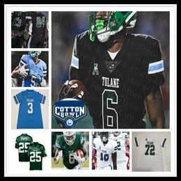 NCAA College Tulane Green Wave Football Jersey Michael Pratt Kai Horton Darnell Mooney Makhi Hughes Lawrence Keys III Chris Brazzell Patrick Jenkins Darius Hodges