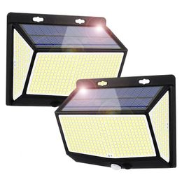 468 LED Solar Wall Lights Super Bright Outdoor Waterproof 3 Modes Motion Sensor Human Induction Solar Garden Light