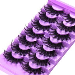Multilayer Thick False Eyelashes Messy Crisscross Hand Made Reusable Curly Mink Fake Lashes Naturally Soft and Delicate Full Strip Eyelash Extensions DHL