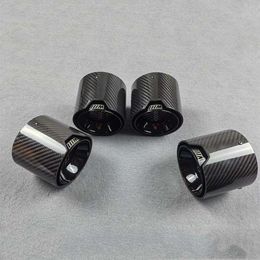 For BMW M3 G80 Exhaust Pipe M4 G82 G83 Muffler Tip Carbon Fibre Stainless Steel Full Glossy Black Car Tailpipe Nozzles