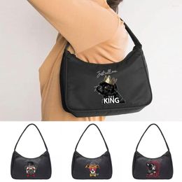 Evening Bags 2022 Women's Fashion Handbags Retro Solid Color Shoulder Underarm Bag Casual Women Hobos Mini Storage Dog Print Totes