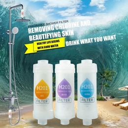 Bath Accessory Set Vitamin C Shower Filter Cartridge Removal Chlorine Soften Water Lemon Lanvender Head For Bathroom 221207