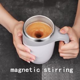 Mugs Automatic Self Stirring Magnetic Mug Stainless Steel Temperature Difference Coffee Mixing Cup Blender Smart Mixer Thermal 221208