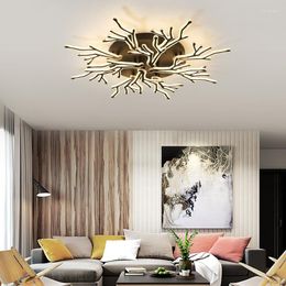 Chandeliers White/black Modern Led Chandelier For Living Room Bedroom Restaurant Lighting Ledlamp Indoor Home Light Fixtures