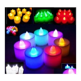 Candles Valentine Day Family Candles Lamp Wedding Celebration Birthday Led Electronic Candle Seven Colors Arrival 0 3Rp J2 Drop Deli Dhzid