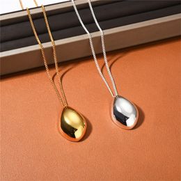 Autumn/Winter New Niche Design Ins Drop Shaped Pendant Necklace Simple Temperament Fashion All-Match Jewellery Accessories