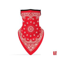 Party Masks Hanging Ear Neck Gaiter Triangar Magic Scarf Dustproof Washable Face Mask Bandanna Various Patterns Men Women 5 2Yj D2 D Dhwhy