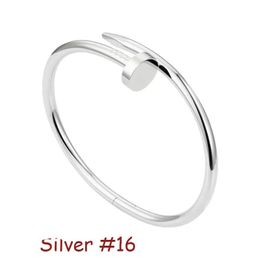Fashion jewelry nail bracelet designer bangle braclets mens luxury bangles women titanium steel 18k Gold-Plated charms accessories cjeweler woman party gifts