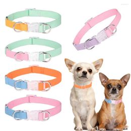 Dog Collars Pet Collar Breathable Sweat-absorbing Contrast Colour With Adjustable Buckle Neck Accessories