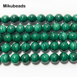 Beaded Necklaces Wholesal Natural 6-6.5mm A Malachite Smooth Round Loose Beads For Making Jewellery DIY Necklace Bracelet StrAnd 15 221207