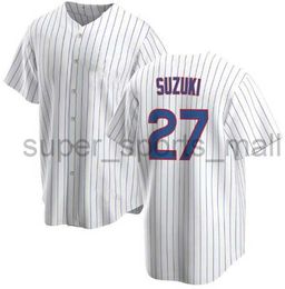 2023 Baseball Jerseys Seiya Suzuki 27 Jersey White Stripe Color Button Up Men Size S-XXXL Stitched New