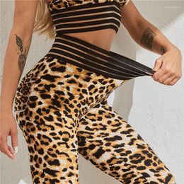 Women's Leggings Push Up Sport Legging Ladies Leopard Print Elastic Hip Bubble BuRunning Fitness Pants Women