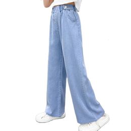 Trousers Summer Jeans Girl Solid Color Child est Kids Teenage Children Clothing 6 8 10 12 14 221207