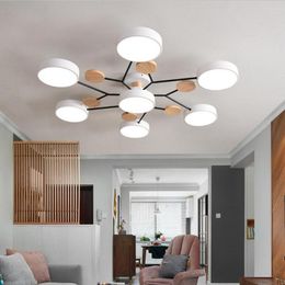 Pendant Lamps Metal Lampshades Chandeliers Living Room Modern LED Lustre White/Green/Gray Bedroom Chandelier Indoor Lighting Fixtures