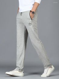 Men's Pants 2023 Summer Lightweight Cotton Sweatpants Men Zip Pockets Sportswear Long Track Casual Straight Trousers