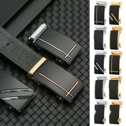 Belts Slide Belt Strap Buckle Automatic Fashion Leisure Head Business Accessories Men's