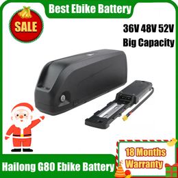 Hailong Battery 48V 24AH 52V 17.5ah 21ah ebike Batteries Pack 36V 28ah Hailong G80 with 40A BMS 18650 Cell for BBS02 BBS03 BBSHD