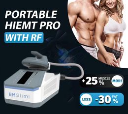 Protable EMSLIM mini ems sculpting 2 handles HIEMT NEO with RF slimming machine Muscle Sculpt Muscle Trainer body shaping weight loss reduce fat beauty equipment