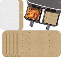 Baking Tools 100PCS Rectangular Air Fryer Blotting Paper Non-Stick Cooking Parchment Silicone Kitchen Steamer Liner Mat