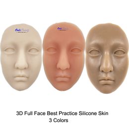 Other Permanent Makeup Supply Nude 3D Realistic Full Face Practice Silicone Skin for Permanent Makeup Artists 3 Colors 221208