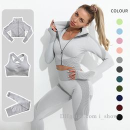 Seamless Yoga Outfits Set Gym Suits Fitness Clothing Women Yoga Wear Sportswear Female Workout Leggings Top Sport Clothes Training Suit