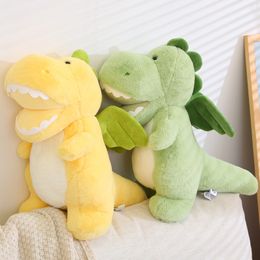 1pc 25-60CM Kawaii Fluffy Dinosaurs Plush Toy Lovely Animal Open Mouth Dinosaur Plushie Pillow Stuffed Soft for Children Gifts