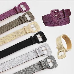 Belts Female Stylish Jeans Skirt Waistband Glitter Lady Cummerbunds Shinning Sequins Waist Belt Vintage