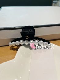 fashion pearls hair clips party gift trend vintage flocked cloth clamps C metal letters collection Item classical collection Accessories