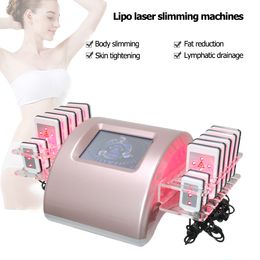 Laser lipo weight loss machine diode liposuction fat reduction lipolaser lipolysis cellulite removal machines 14pads