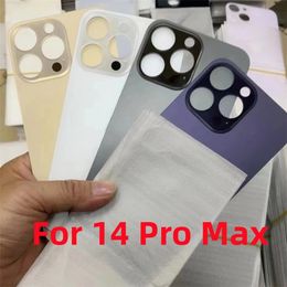 Back Glass Cover for iPhone14 14Plus 14Pro 14PRO Max Wide Camera Big Hole Replacement