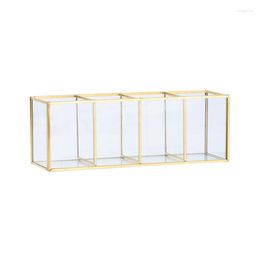 Storage Boxes Makeup Brush Holder Transparent Cosmetics Container Ring Pencil Lipstick Cute Pen And For Desk