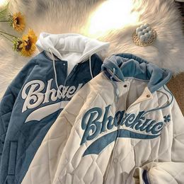 Women's Down Parkas Baseball jacket cotton women's winter versatile loose hooded ins Korean trend warm 221207
