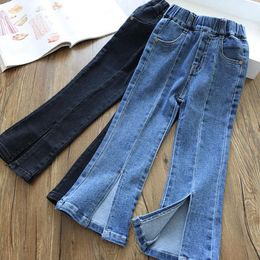 Trousers Spring Autumn Girls Fashion Flare Jeans Pant Baby Kids Children Denim 221207