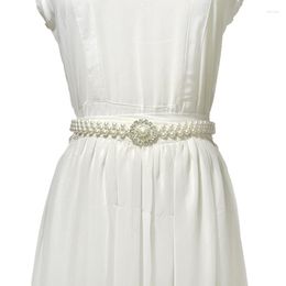 Belts 3pcs/Lot Women Dress Waist Belt Wedding Party Wear Decorative Simple Pearl Small Chain For