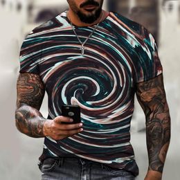 Men's T Shirts International Spring And Summer T-shirt Short Sleeve Shirt Creative Swirl Top Oversized Sports 2022
