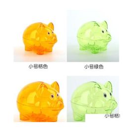 Storage Bottles Jars Birthday Gift Money Saving Boxes Cute Colour Piggy Transparent Storage Jars Originality Children Home Case Po Dhu15