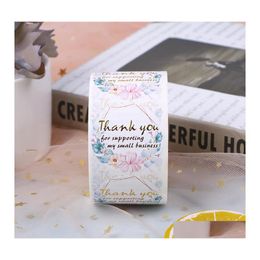 Gift Wrap 500Pcs Round Floral Thank You Stickers Scrapbooking For Package Seal Label 406 S2 Drop Delivery Home Garden Festive Party Dhw8R