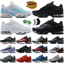 Running Shoes Plus 3 Triple Black White Laser Blue Highlighted Obsidian Wolf Grey Tiger Blood Orange Iron Man Mens Womens trainer sneaker sports