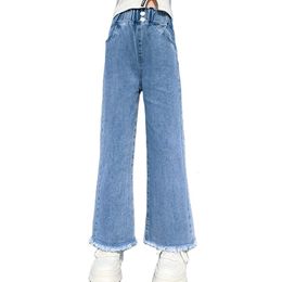 Trousers Girls Jeans Solid Colour Girl Spring Autumn Kid Casual Style Children Clothes 6 8 10 12 14 221207