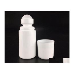 Packing Bottles 1000Pcs 100Ml White Roll Plastic Bottle Empty Roller Bottles 100Cc Rollon Ball Deodorant Per Lotion Light Container Dhgva